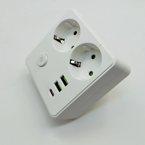 Adaptador de enchufe estándar europeo, enchufe multifuncional, enchufe USB de expansión uno a múltiple - Product Image 1