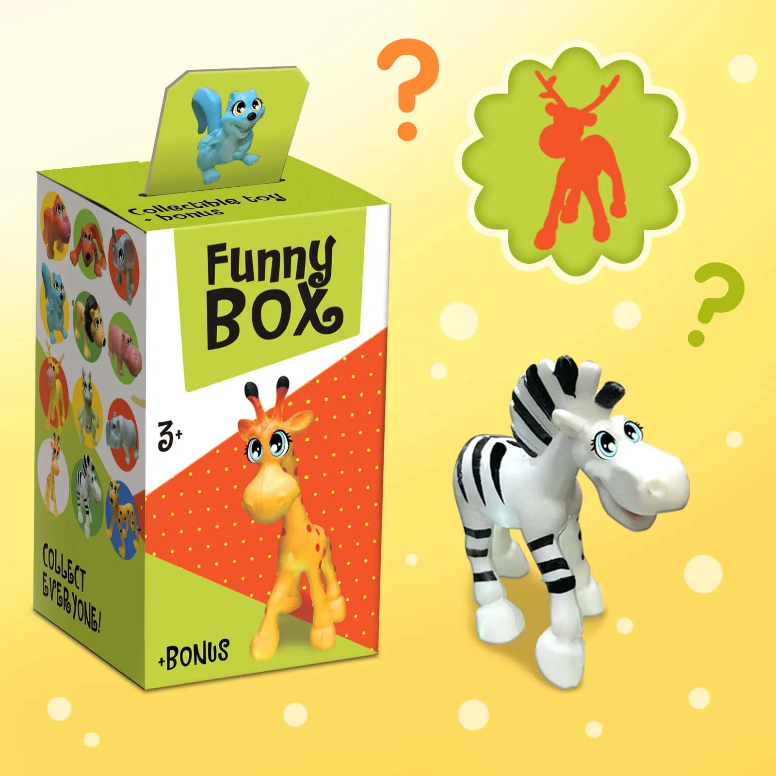 Забавная коробка животных Слепая Коробка пластиковая игрушка фигурки набор подарок на день рождения с коробкой