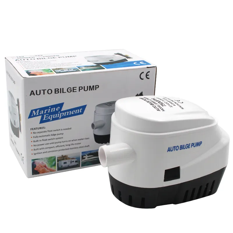 Pompa di sentina automatica per barche pompa ad acqua elettrica sommergibile DC piccola 12V 24V 750GPH 1100GPH Volt 750 1100 GPH