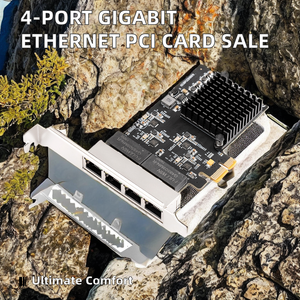 In vendita scheda adattatore di rete 4 porte Gigabit PCIe PCI Ethernet cablata esterna per Server con applicazione di rete LAN interna - Product Image 4