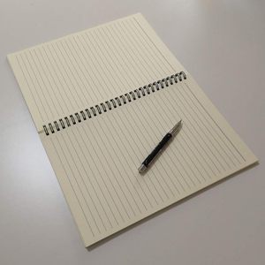 定制印刷笔记本直纹日记本硬牛皮纸封面70张sb5带标志的螺旋棕色记事本 - Product Image 3