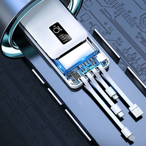 Banco de energía móvil de alta calidad de 10000mAh, pantalla Digital LED de carga rápida de 4 cables, entrada USB y tipo C, salida de 5W con soporte para Cable - Product Image 4