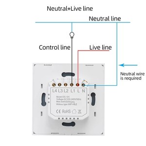 Tuya Smart Home WiFi Smart Switch per ufficio Hotel Alexa Google Home 220V 1-2-3-4 interruttore Touch Linkage con rete <span class=keywords><strong>Zigbee</strong></span>