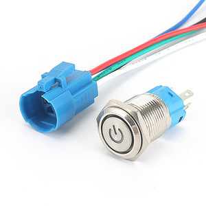 DEWO 12mm/16mm/19mm/22mm LED Metal <strong>Push</strong> <strong>Button</strong> <strong>Switch</strong> With Reset/self-locking <strong>Function</strong> IP67 <strong>Push</strong> <strong>Button</strong> <strong>Switch</strong> - Product Image 3
