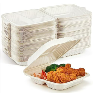 コーンスターチ食品クラムシェルボックスカスタマイズ変更コーンスターチ食品グレード容器生分解性 - Product Image 4