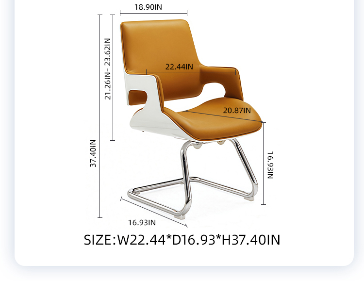 Chaise de bureau à dossier bas