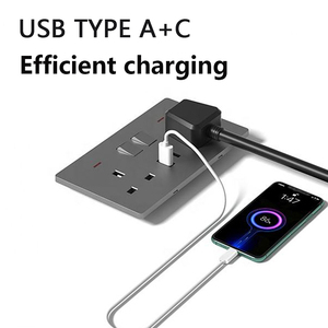 Europe Foreign Trade 86 Concealed Ultra Thin Matte <strong>Switch</strong> Panel 16A <strong>Multi</strong> <strong>Functional</strong> British German Standard USB Network <strong>Socket</strong> - Product Image 4