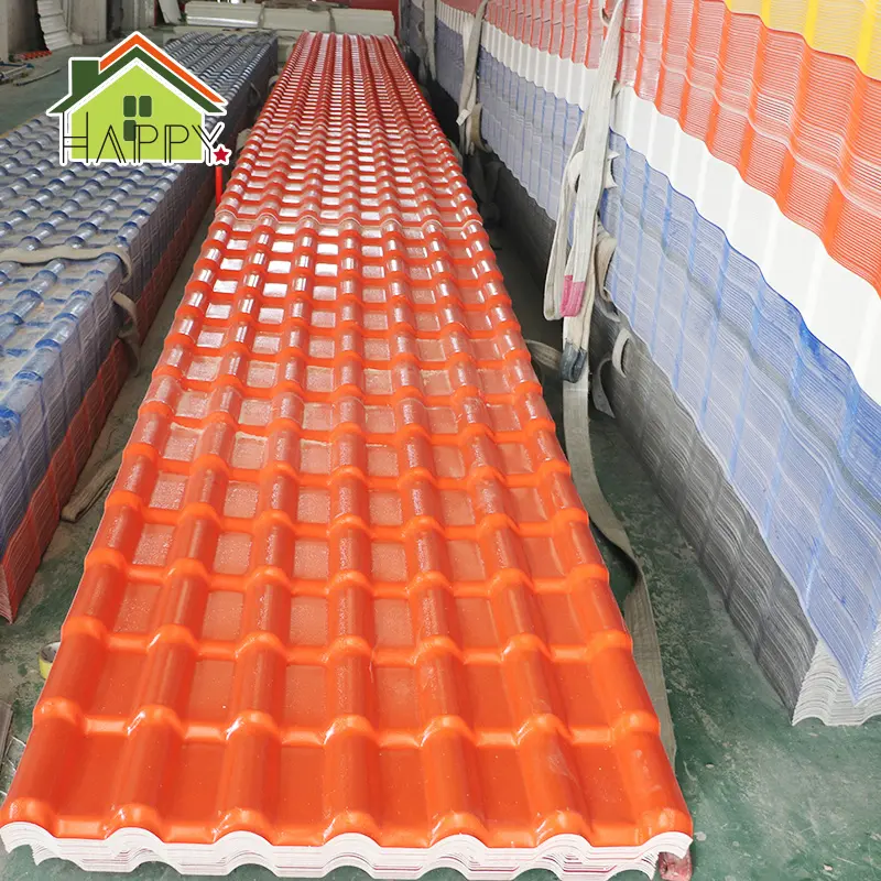 Wasserdichte schwere Schindeln Fliesen Wellpappe Kunststoff materialien decken PVC-Folie Upvc Schuppen platte Dach