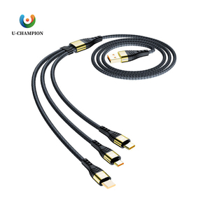 สายชาร์จเร็วพิเศษ66W 3-in-1 USB to Micro Type C สายชาร์จเร็วสามารถใช้ได้กับ iPhone และ Samsung - Product Image 1