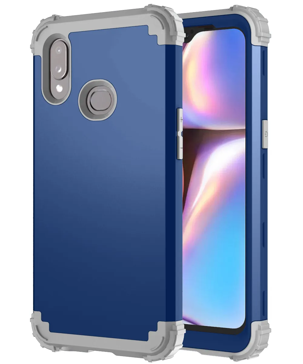 Capa para celular 3 em 1, capinha híbrida de alto impacto à prova de choque para sam a10s iphone 8 plus xs 11 pro max 12 13 mini