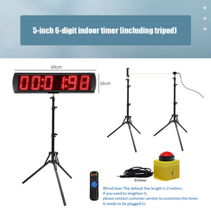 GANXIN LED 2.3 pollici/5 pollici/8 pollici telecomando basso alto treppiede orologio da corsa con temporizzazione di velocità di esecuzione con Timer da corsa Laser - Product Image 3