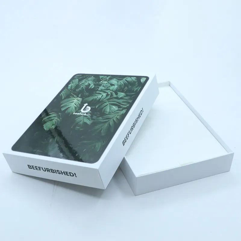 Emballage électronique en carton blanc personnalisé vide avec couvercle et fond Boîte d'emballage cadeau pour mini tablette portable pour emballage d'ipad