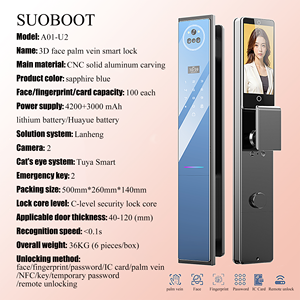 Suoboot A01-U2 Smart Life Video Intercom WiFi riconoscimento delle impronte digitali CNC intaglio in legno chiave Password per accesso citofono - Product Image 2