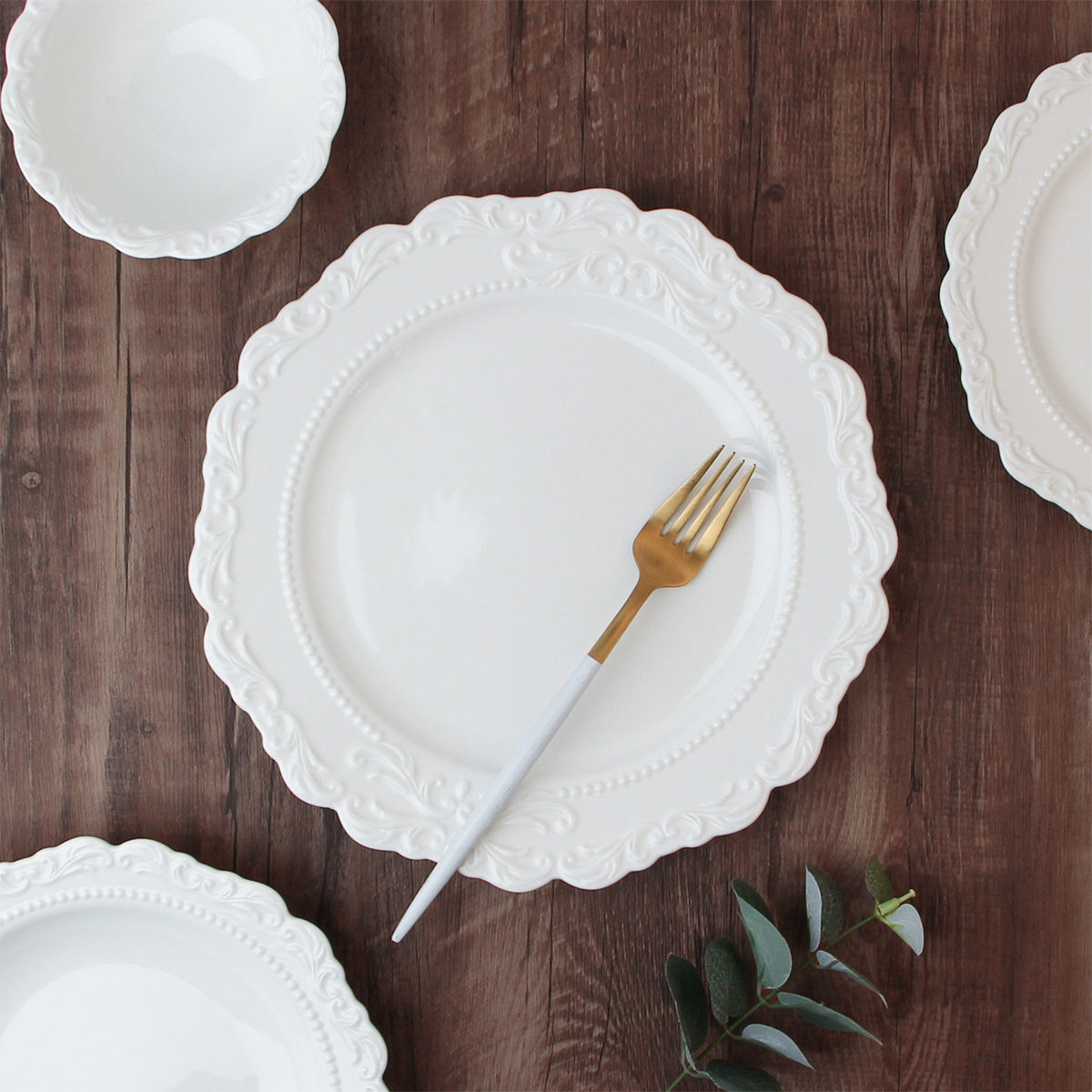 Assiette blanc pur 8''