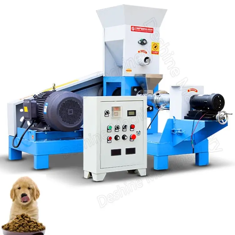 Granulador alimento cão flutuante sedimento máquina Cat Dog Feed Pellet Making Extrusora Fish Food Processing Line