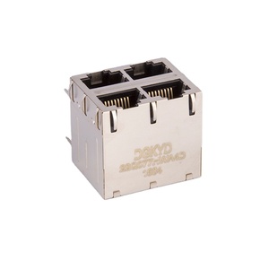 Factory-Priced Gigabit <strong>Ethernet</strong> Connector Module 2x2 1000BASE-T 4-Port RJ 45 Shield Stack <strong>Ethernet</strong> Connectors - Product Image 6