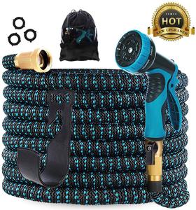3X güçlü 50ft 100ft 150ft 200ft Bungee <span class=keywords><strong>Pro</strong></span> genişletilebilir esnek bahçe su hortumu boru 9 desen püskürtme memesi