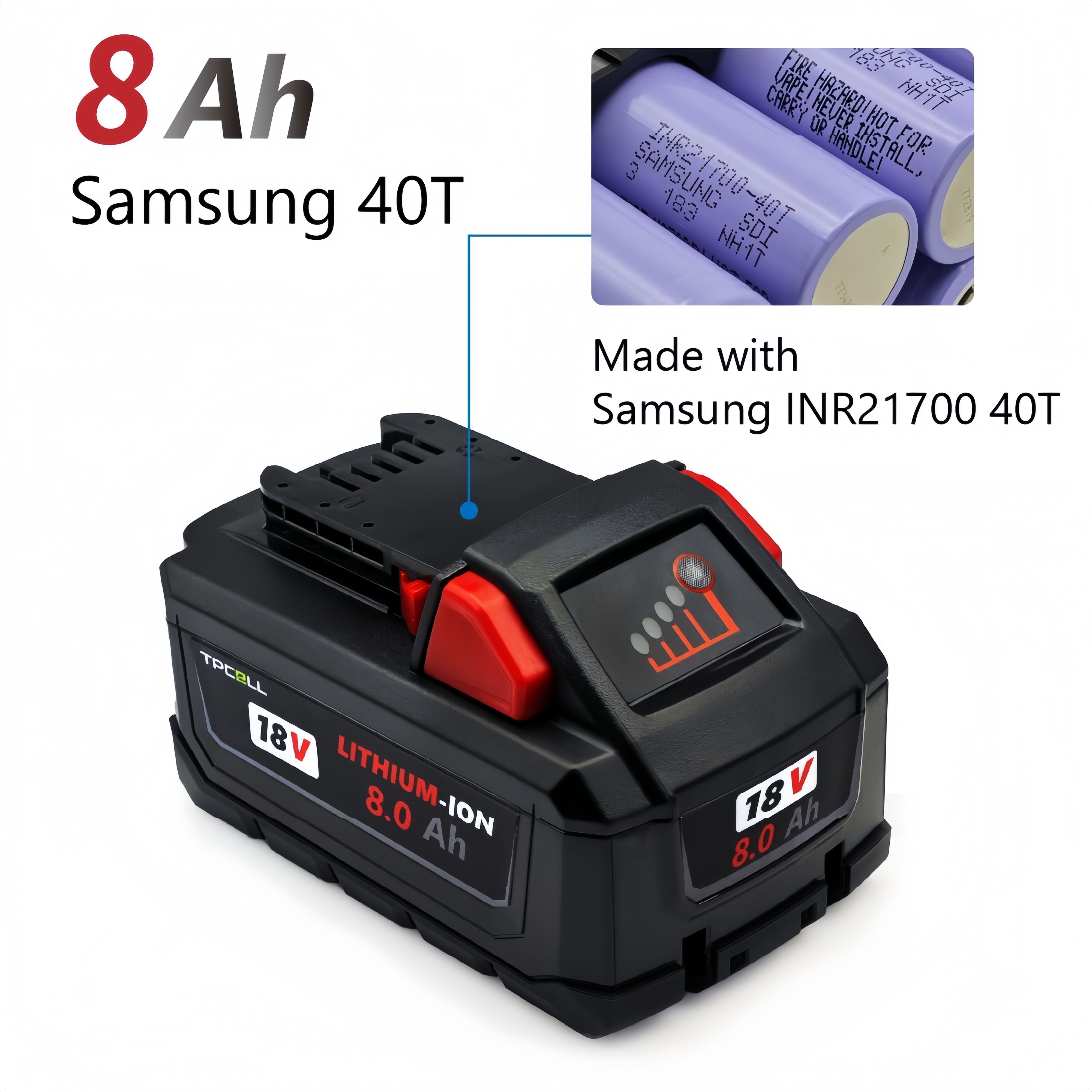 Para Milwaukee 8AH M1880Pro+
