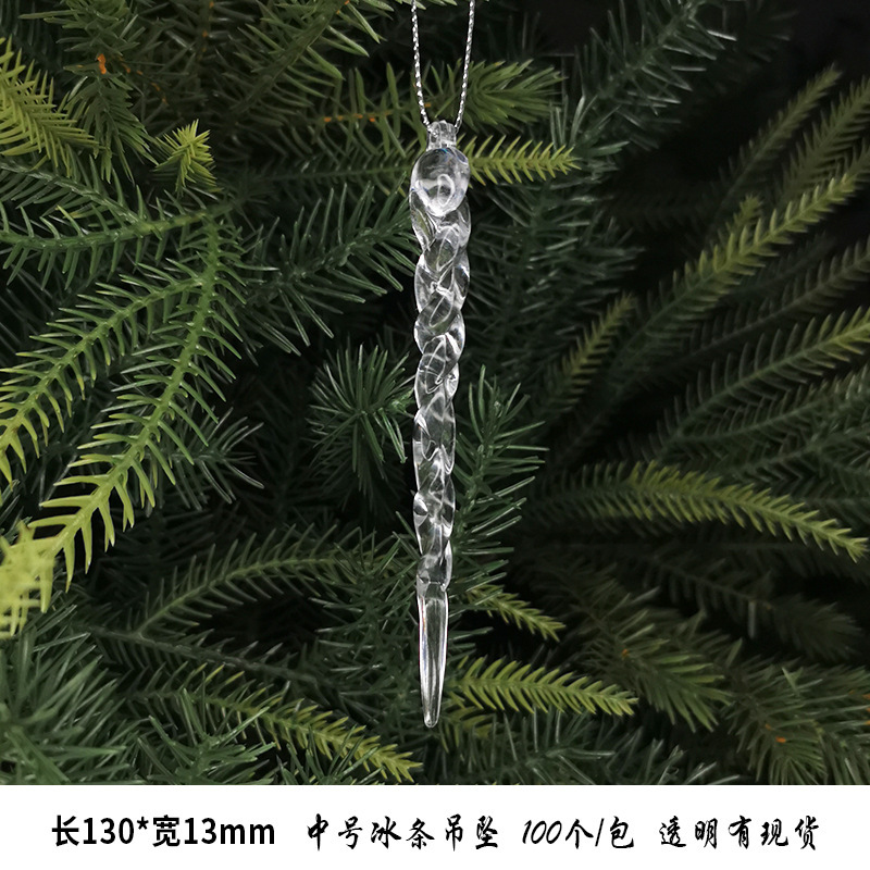 Pendentif glace moyen 130 mm - Paquet de 100 pièces - Sans corde