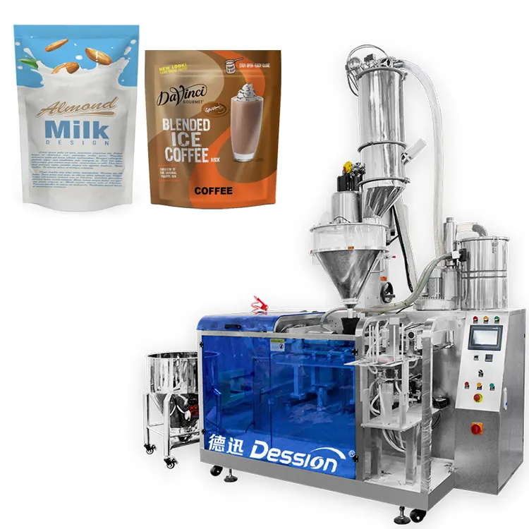 コーヒーココナッツミルクパウダードイパックポーチ包装機用の効率的な100g-1000gドライパウダー既製ポーチバッグ包装機