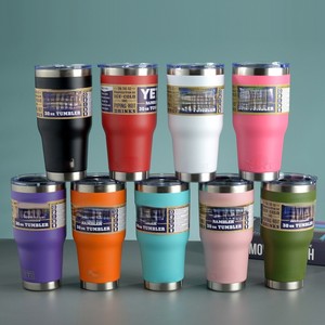 新款<span class=keywords><strong>30oz</strong></span>大容量双层保温杯304不锈钢商务冷藏冰杯雅蒂汽车杯