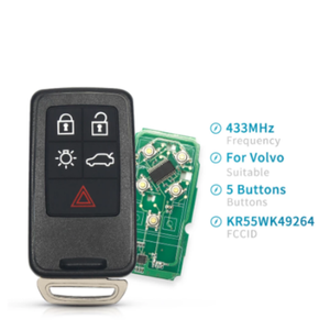 10X สมาร์ทรถ Remote Key KR55WK49264สำหรับ Volvo XC60 S60 S60L V40 V60 S80 XC70 KYDZ 5ปุ่ม433Mhz ID46 Chip Key - Product Image 4