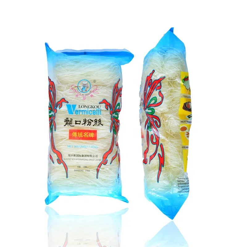중국 브랜드 글루텐 무료 Longkou vermicelli 녹두 유리 국수