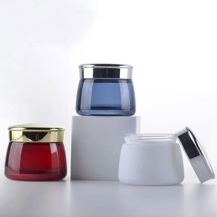 Heißer Verkauf 120ml kosmetische Creme Probe Verpackung Glas Creme Gläser