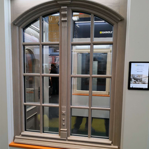 フレームアルミ丸写真窓グリルデザインバーグラープルーフ窓半円窓モーターPuerta Corredera - Product Image 4