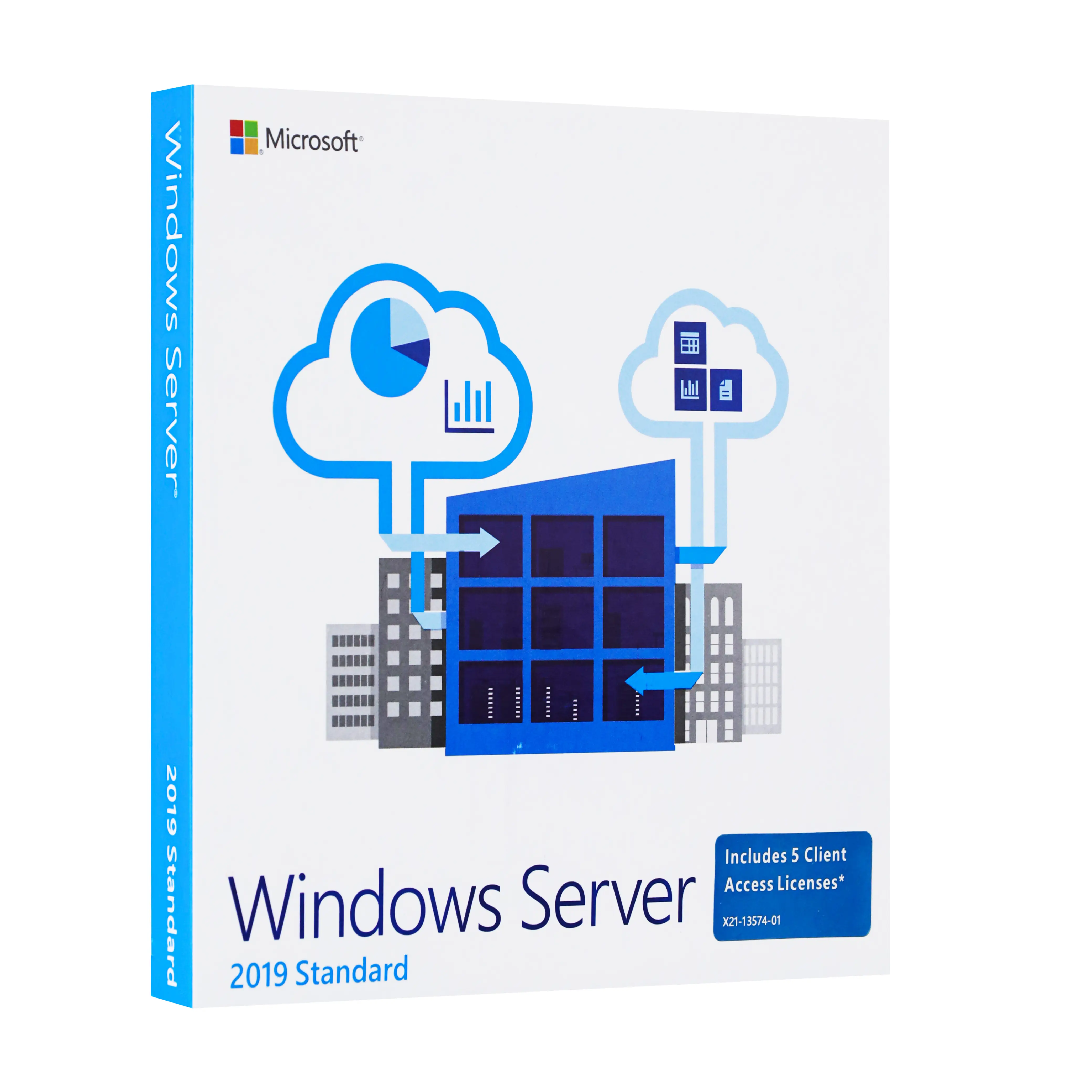 Windows Server 2019 Padrão Soft Global Suporte de Idiomas 5Cals 16 Core Win Server 2019 Padrão Licença Chave DVD Pacote Completo
