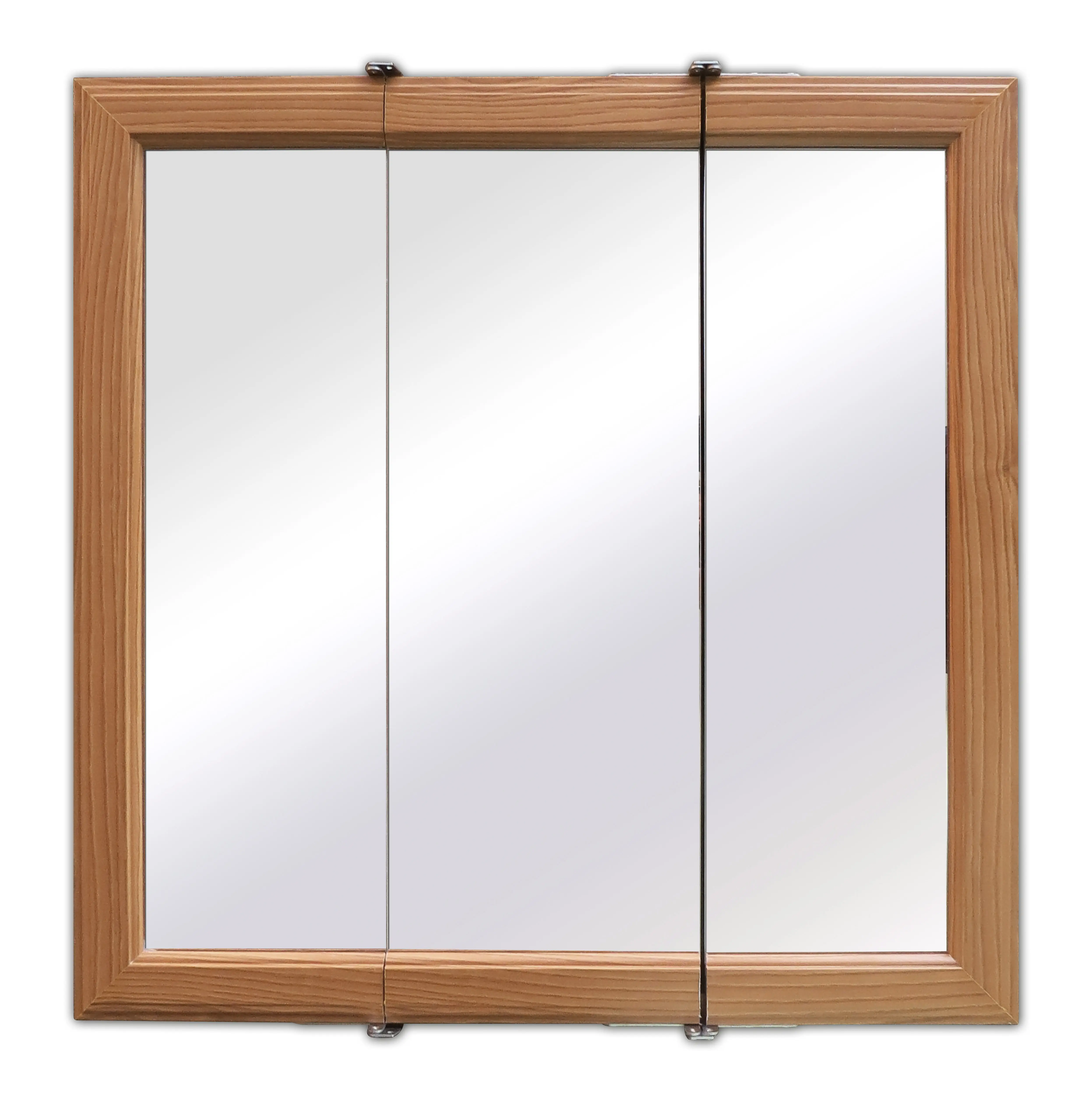 Fabrication Fourniture d'armoires de rangement à 3 portes Armoire à miroir avec cadre en bois Armoire de toilette avec miroir