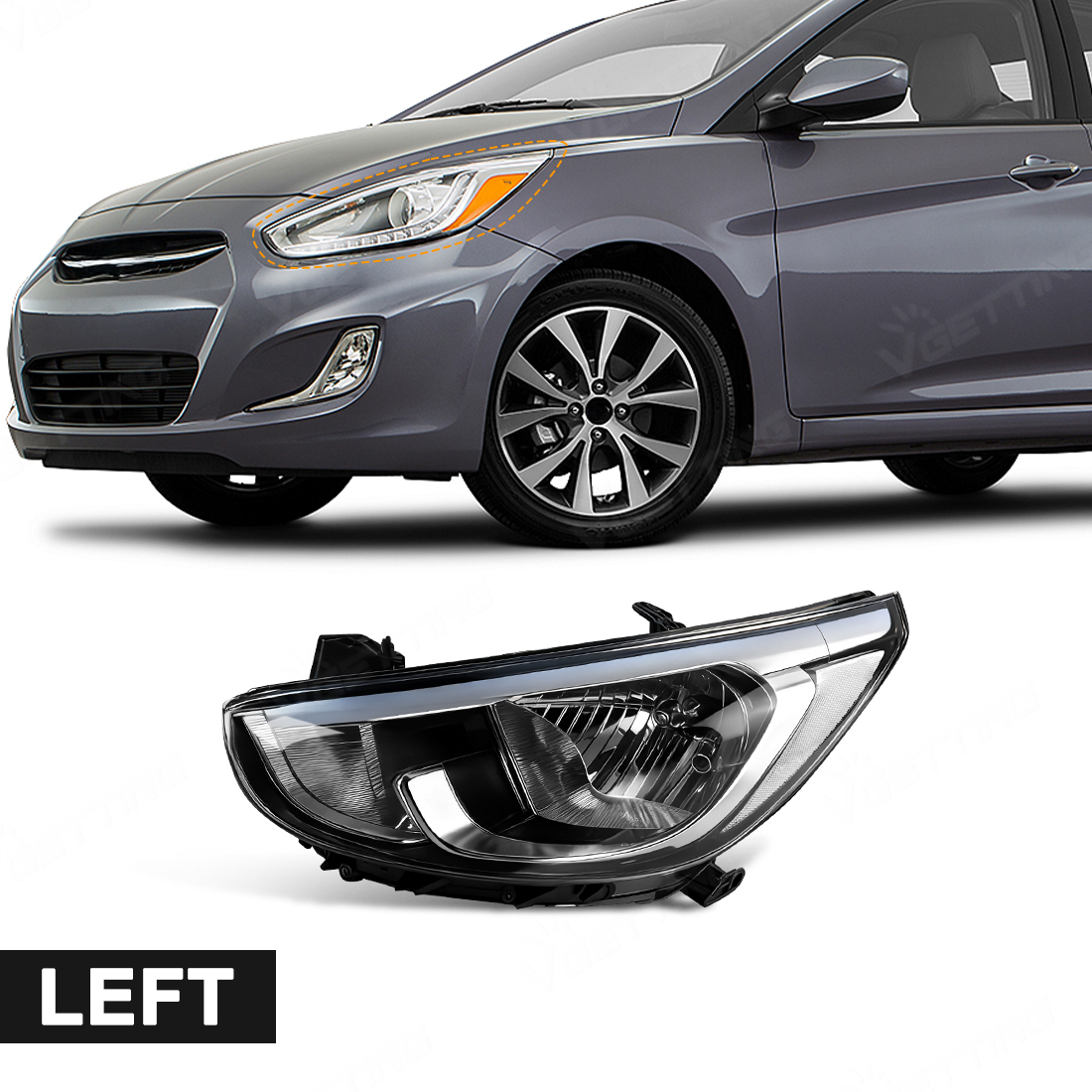 côté gauche (pas d'ampoule)