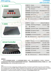 K-1000C (T-1000S Aggiornato) del Controller DMX512 Led Pixel di Controllo del Programma (WS2801,LPD1886,TM1913,TM1914))