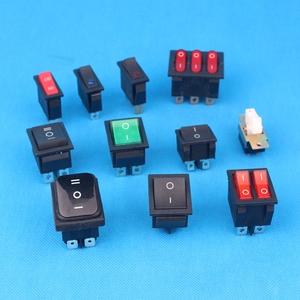 Sağ açı üç bacak rocker anahtarı 6A 250V 10A 125V AC açma-kapama T85 rocker anahtarı kırmızı ışıklı - Product Image 5