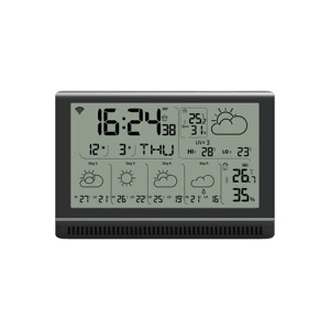 Bán nóng trực tuyến Trạm thời tiết không dây đồng hồ với năm ngày dự báo thời tiết Wifi kết nối tuya ứng dụng Nhiệt kế kỹ thuật số cổ điển - Product Image 2