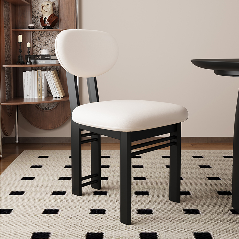Black + White Microfiber Leather