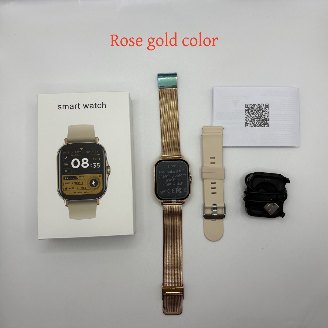 Rose gold mesh steel + silicone
