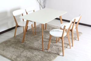 热卖现代矩形桌子带4把椅子有竞争力的价格餐厅套装批发 - Product Image 4
