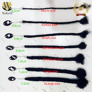 ส่วนขยาย Dreadlock ผมมนุษย์0.2/0.4/0.6/0.8/1.0/1.2ซม. 1.5ผมมนุษย์เดรดล็อกแอฟริกามนุษย์ผม Loc ส่วนขยายเดรดล็อก - Product Image 4