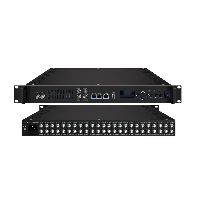 (MSM628 Pro) Upgrade analog to digital tv 16 24 channels fta tuners dvb-s2 dvb-c to 16 qam modulator