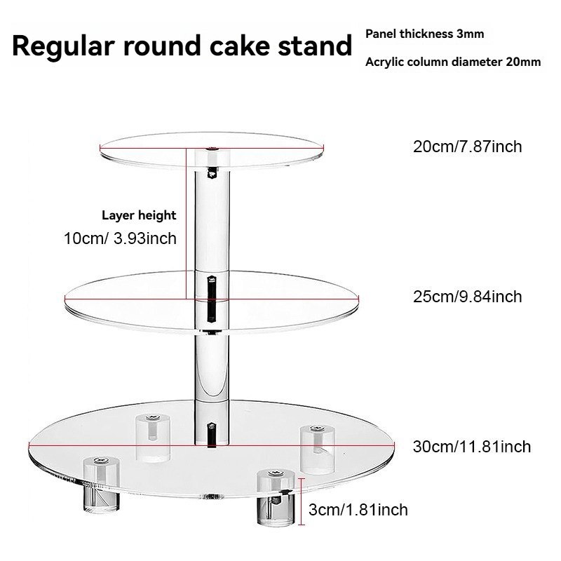Présentoir à gâteau rond standard