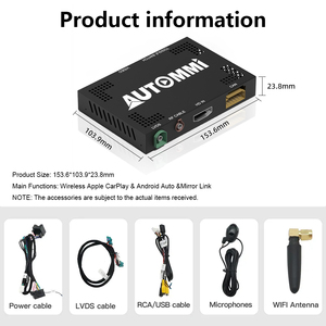 MMI 2G Auto ElectronicsワイヤレスアップルカープレイインターフェイスAndroid Auto OEMレトロフィットキットAudi Auto Integrationキット用 - Product Image 5