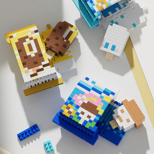 ミニ1:36漫画ブロックアクションフィギュアパズルおもちゃギフトセットABS素材DIYアセンブリモデルアイスクリームアニメミニ人形パックボックス - Product Image 2
