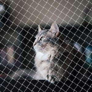 猫用保護ネットカスタム透明猫用セーフティネット猫用バルコニーネット - Product Image 1
