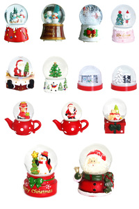 سعر الجملة فن شعبي في عيد الميلاد كرة الثلج مع تصميم ندفة الثلج المعقدة للزينة الاحتفالية - Product Image 5