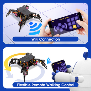Acearduino ESP32 örümcek Robot ESP8266 WiFi kablosuz IoT robotik kiti biyonik dörtlü Robot C/C + + Arduino IDE için kod başlangıç kiti