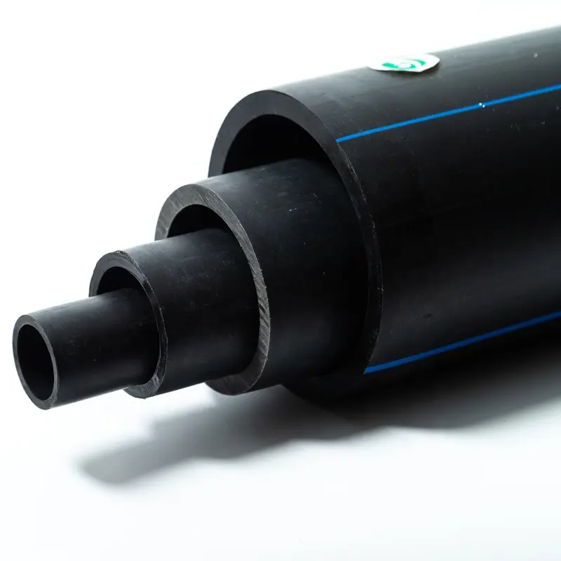 Ventas directas de fábrica Tubo de suministro de agua de PE de Tubo negro flexible de riego de plástico de gran diámetro