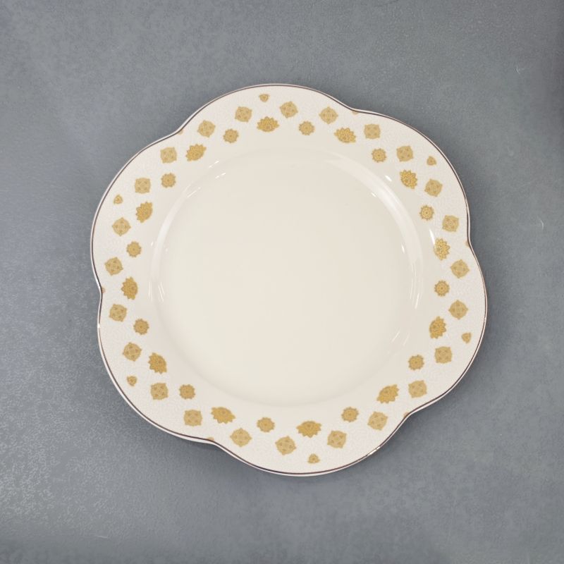 High Quality New Bone China 18pcs Dinnerware Set New Europe Style Dishes Plate With Golden Rim 3