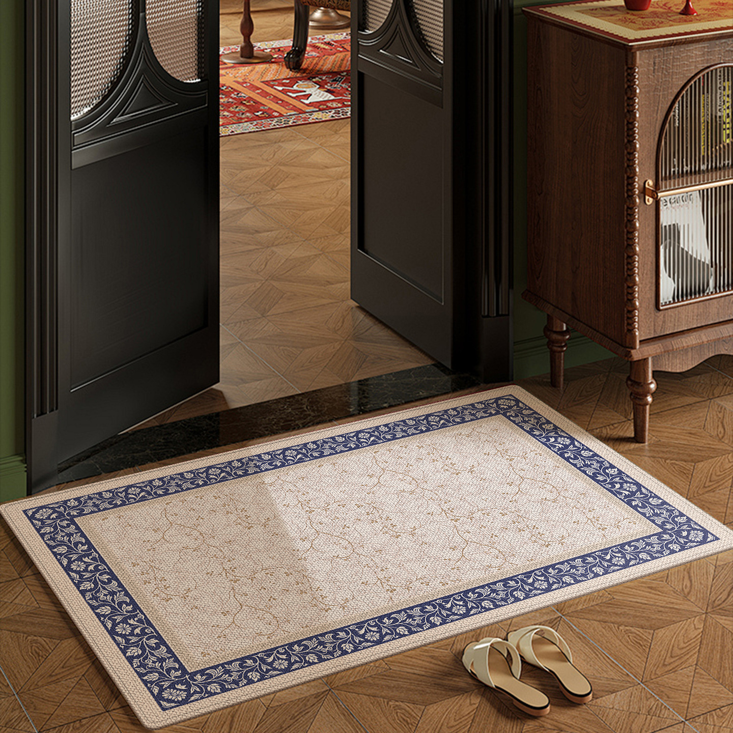 Branches vertes et papier ordinaire