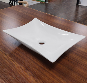 陶瓷不同类型的盆洗脸池在桌子上 - Product Image 4